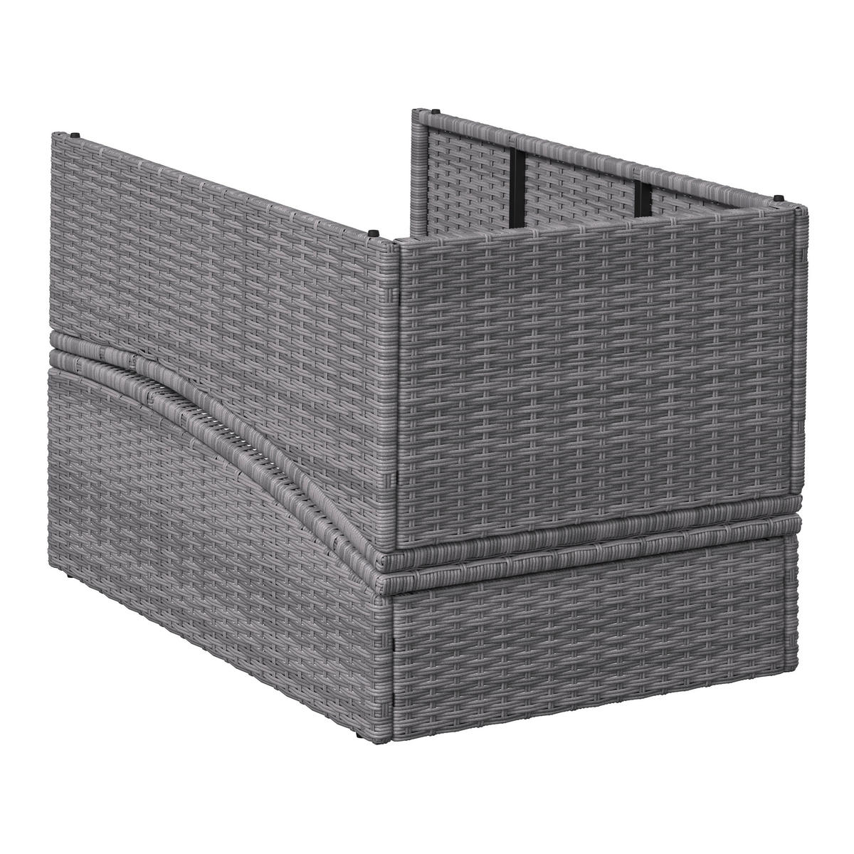 GARTENLIEGE 190/80/60 cm  - Grau, MODERN, Kunststoff/Textil (190/80/60cm) - Ambia Garden