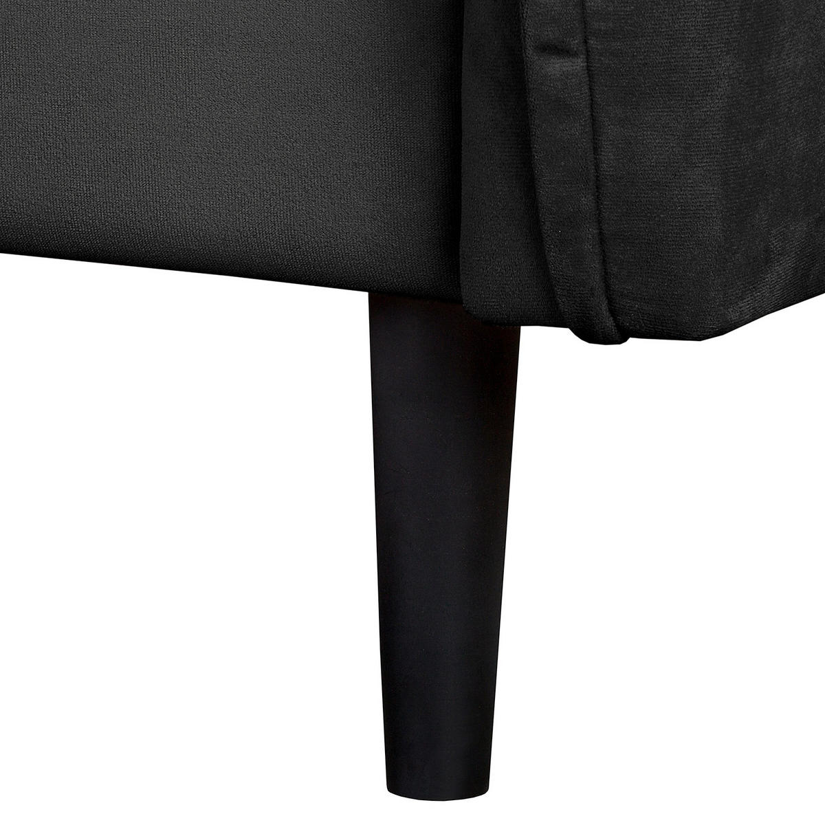 SESSEL Samt Schwarz  - Schwarz, Design, Holz/Textil (74/86/100cm) - P & B
