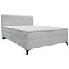 BOXBETT 180/200 cm  in Silberfarben  - Silberfarben/Schwarz, Design, Holz/Holzwerkstoff (180/200cm) - Xora