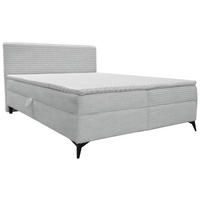 BOXBETT 180/200 cm  in Silberfarben  - Silberfarben/Schwarz, Design, Holz/Holzwerkstoff (180/200cm) - Xora