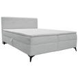 BOXBETT 180/200 cm  in Silberfarben  - Silberfarben/Schwarz, Design, Holz/Holzwerkstoff (180/200cm) - Xora