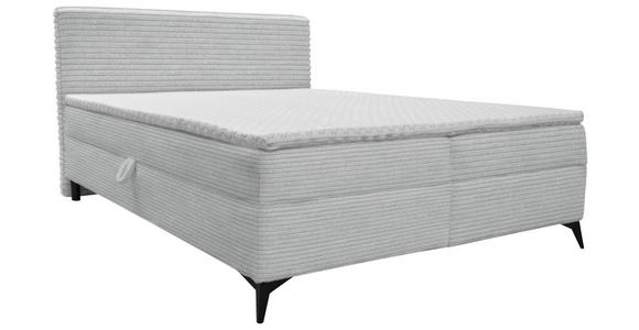 BOXBETT 180/200 cm in Silberfarben - Silberfarben/Schwarz, Design, Holz/Holzwerkstoff (180/200cm) - Xora