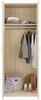 DREHTÜRENSCHRANK 2-türig Sonoma Eiche  - Silberfarben/Sonoma Eiche, Basics, Holzwerkstoff/Metall (72/194/54cm) - Xora