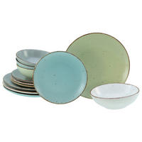 SERVIS Fashion 12 delar  - ljusgrå/pastellgrön, Basics, keramik - Creatable
