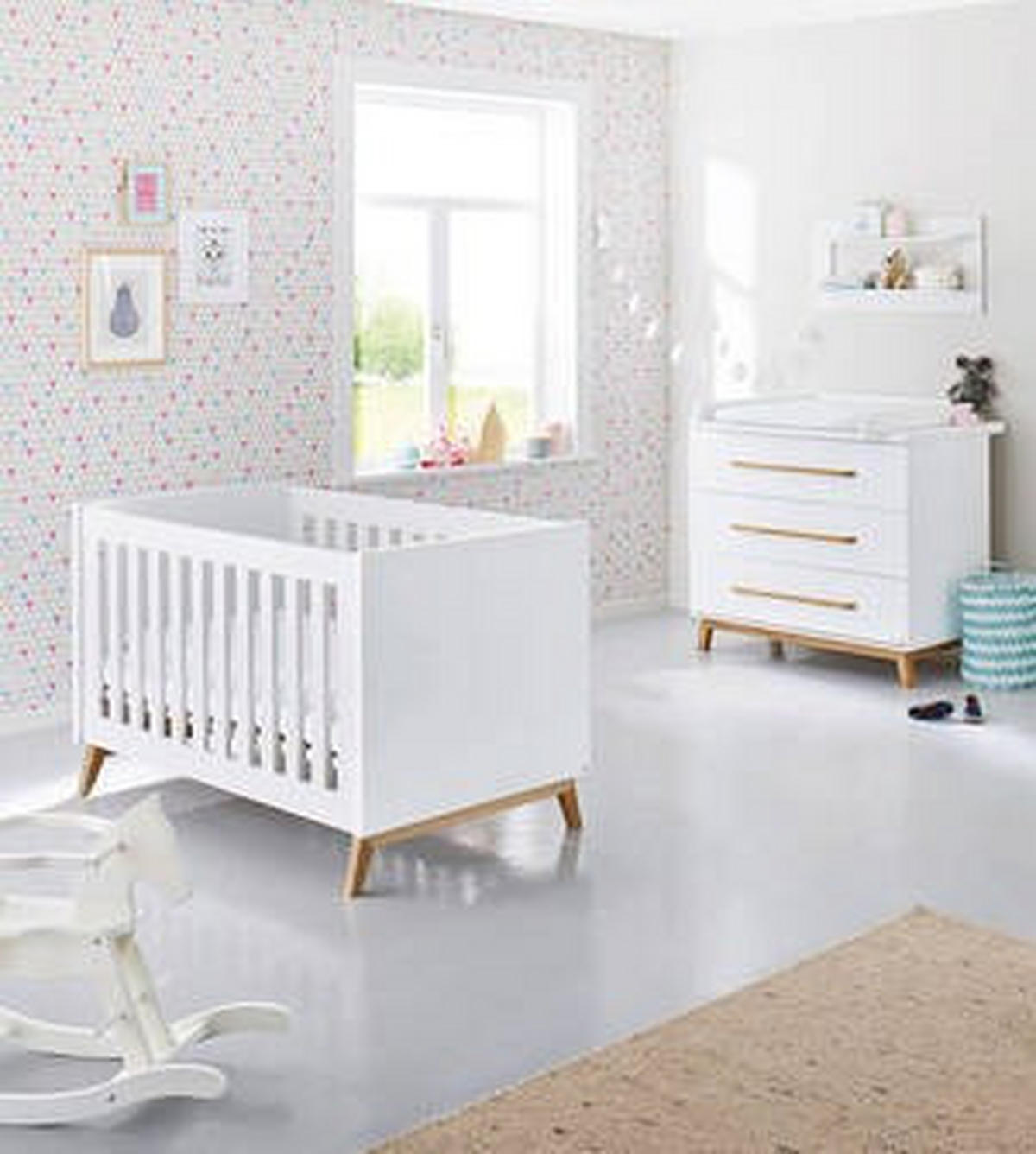 BABYZIMMER PINOLINO RIVA  - Eschefarben/Weiß, Design, Holzwerkstoff - Pinolino