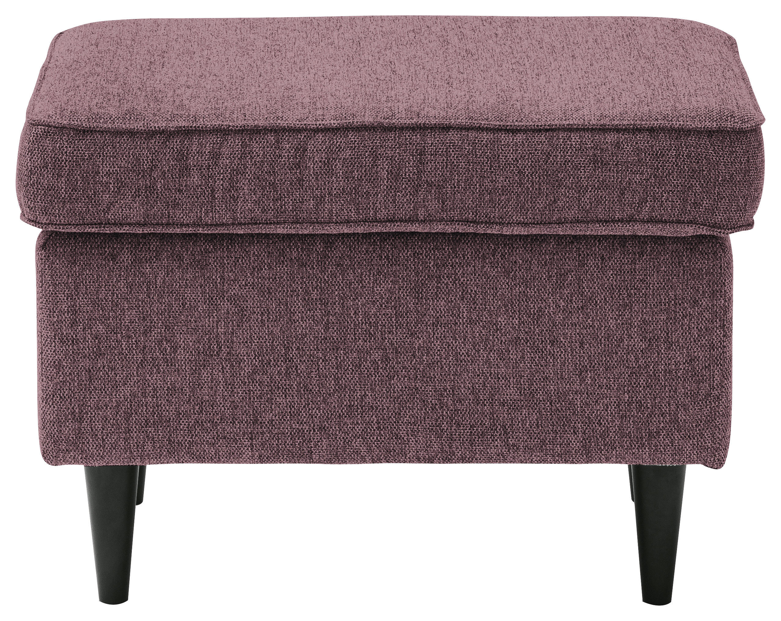 HOCKER Webstoff Aubergine  - Aubergine/Schwarz, Basics, Textil (63/43/42cm) - MID.YOU