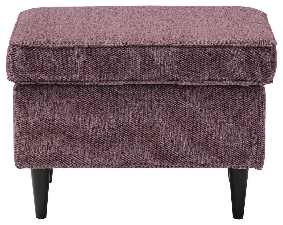 HOCKER Webstoff Aubergine  - Aubergine/Schwarz, Basics, Textil (63/43/42cm) - MID.YOU