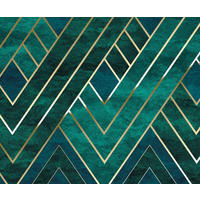 VLIESTAPETE  - Goldfarben/Grün, Design, Papier (300/250cm) - Komar