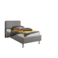 POLSTERBETT  in Grau,  - Alufarben/Grau, MODERN, Textil/Metall (113/97/208cm) - Livetastic
