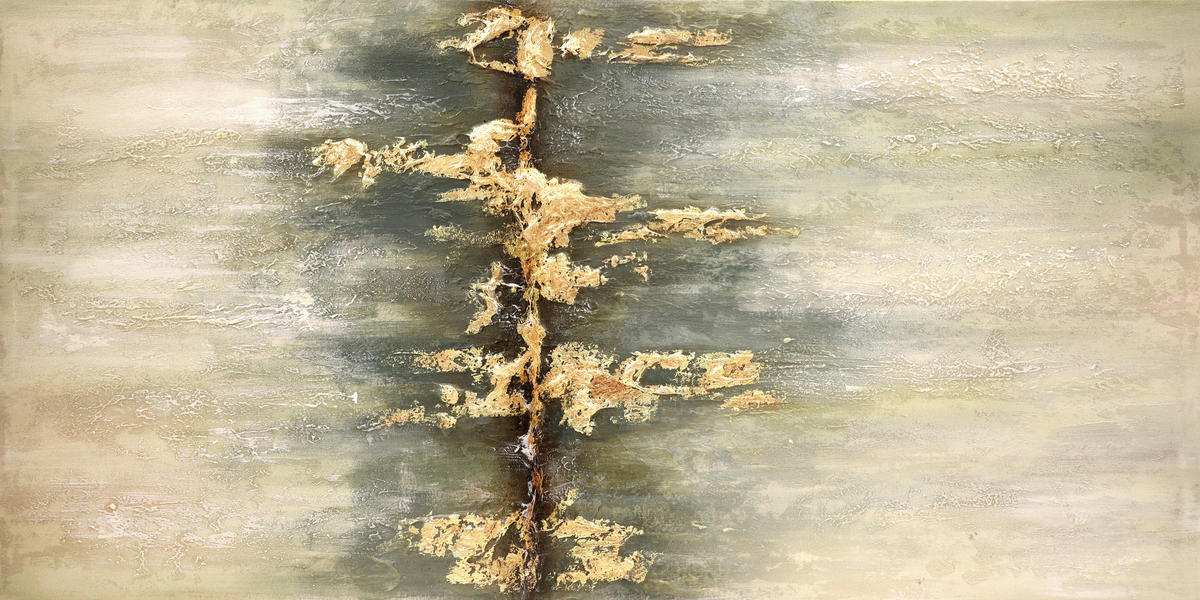 ÖLGEMÄLDE Abstraktes 140/70 cm  - Multicolor, KONVENTIONELL, Holzwerkstoff/Textil (140/70cm) - Monee