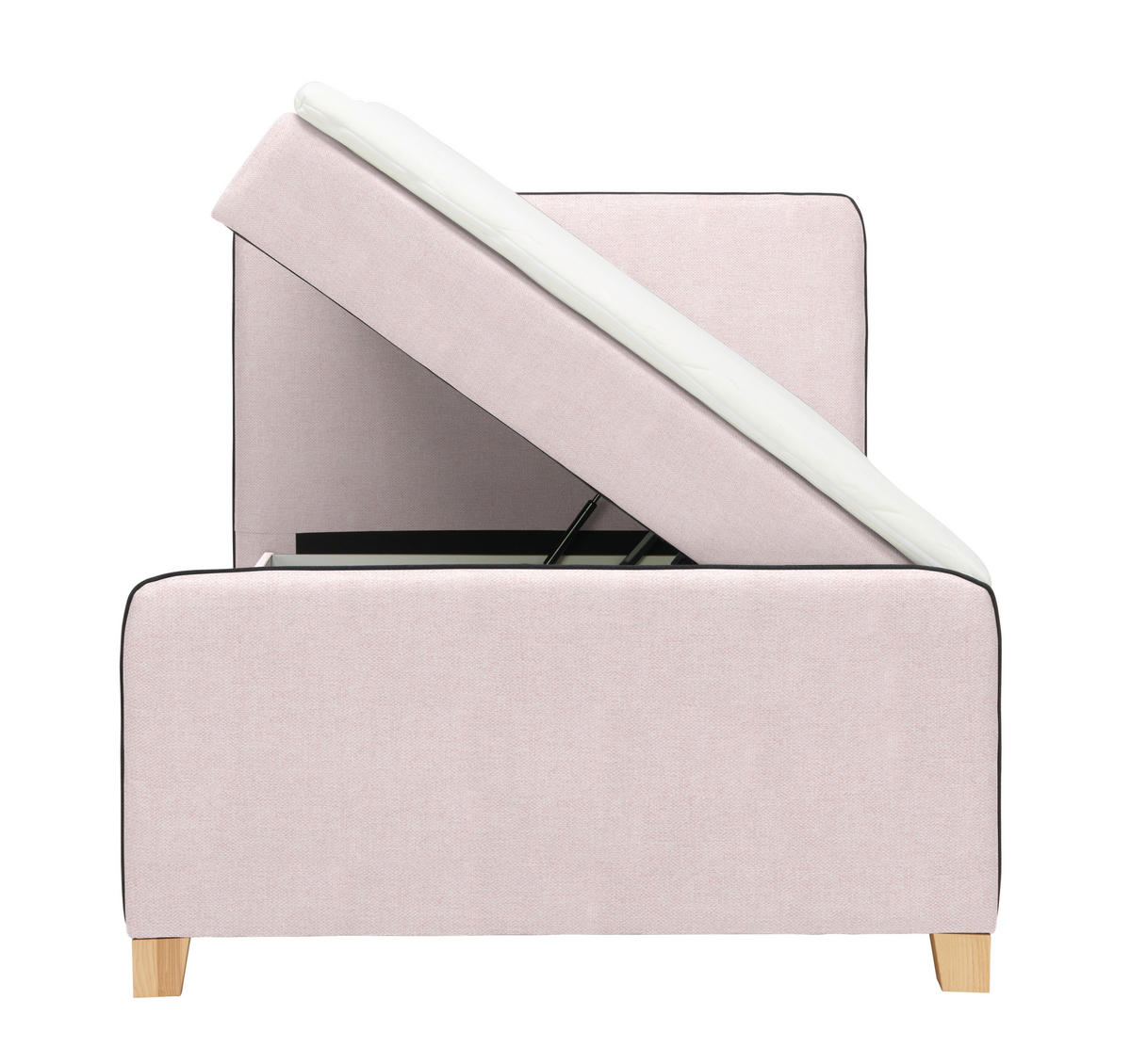 BOXBETT 140/200 cm  in Altrosa  - Eichefarben/Altrosa, Design, Holz/Holzwerkstoff (140/200cm) - Moderano