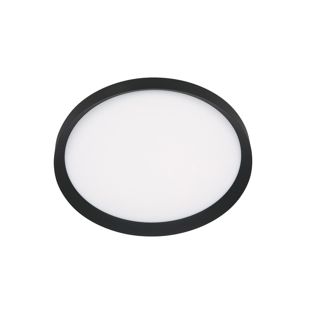 LED-DECKENLEUCHTE Ringlede 40/7 cm   - Schwarz, KONVENTIONELL, Kunststoff/Metall (40/7cm)