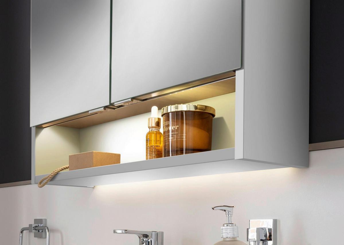 SPIEGELSCHRANK 60/81,2/26,3 cm  - Chromfarben/Silberfarben, Basics, Glas/Holzwerkstoff (60/81,2/26,3cm) - MID.YOU