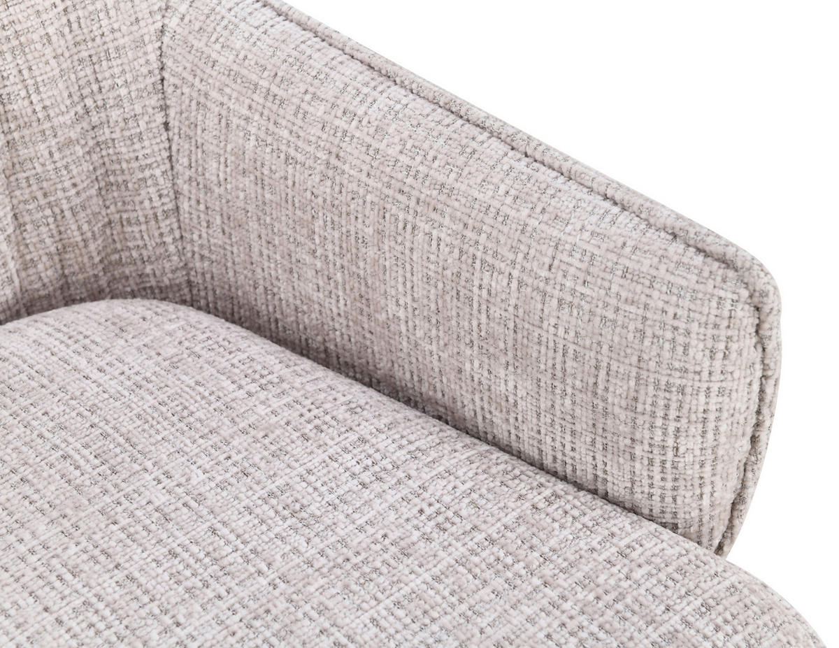 ARMLEHNSTUHL   Chenille  Beige  - Beige, MODERN, Holz/Textil (57/90/67cm) - Livetastic
