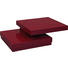 COUCHTISCH Rot - Chromfarben/Rot, Design (75/75/30cm) - Carryhome