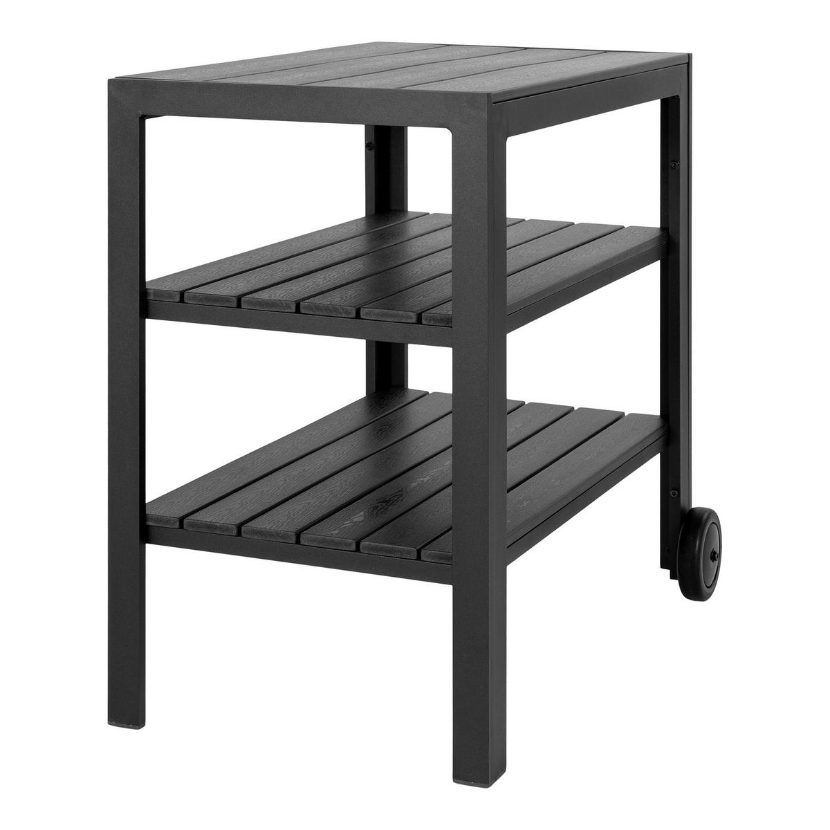 SERVERINGSVAGN i svart  - svart, Modern, metall/plast (45/75/75cm) - MID.YOU