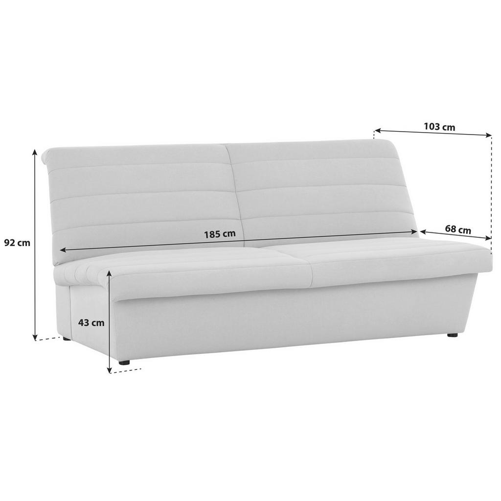 Thumbnail - Looks by W.Joop 2-Sitzer-Sofa Looks Viii, Graubraun, Textil, Uni, 185x92x103 cm, Made in EU, FSC Mix, Stoffauswahl, Rück...