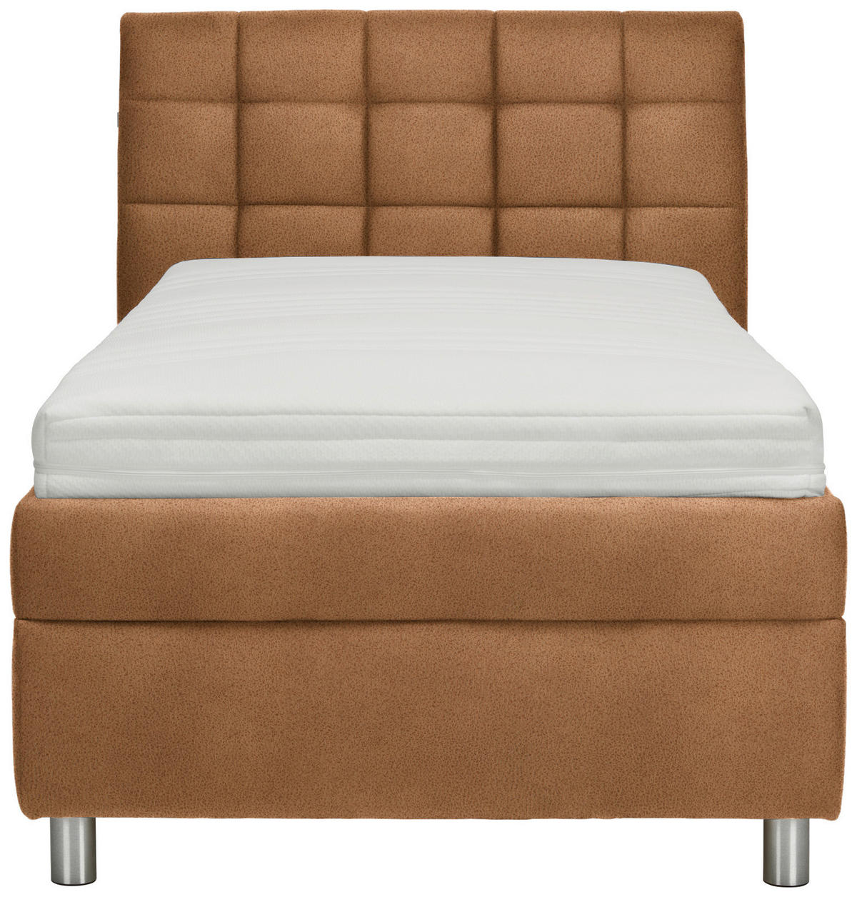POLSTERBETT 100/200 cm  in Cognac  - Weiss/Cognac, Konventionell, Holz/Textil (100/200cm) - Esposa