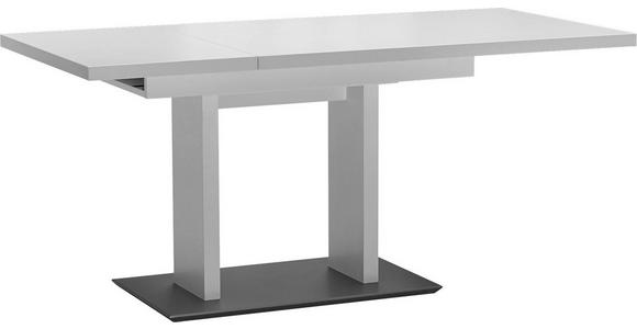 ESSTISCH in Metall, Holzwerkstoff 120(168)/80/75 cm - Edelstahlfarben/Weiß, Design, Holzwerkstoff/Metall (120(168)/80/75cm) - Dieter Knoll