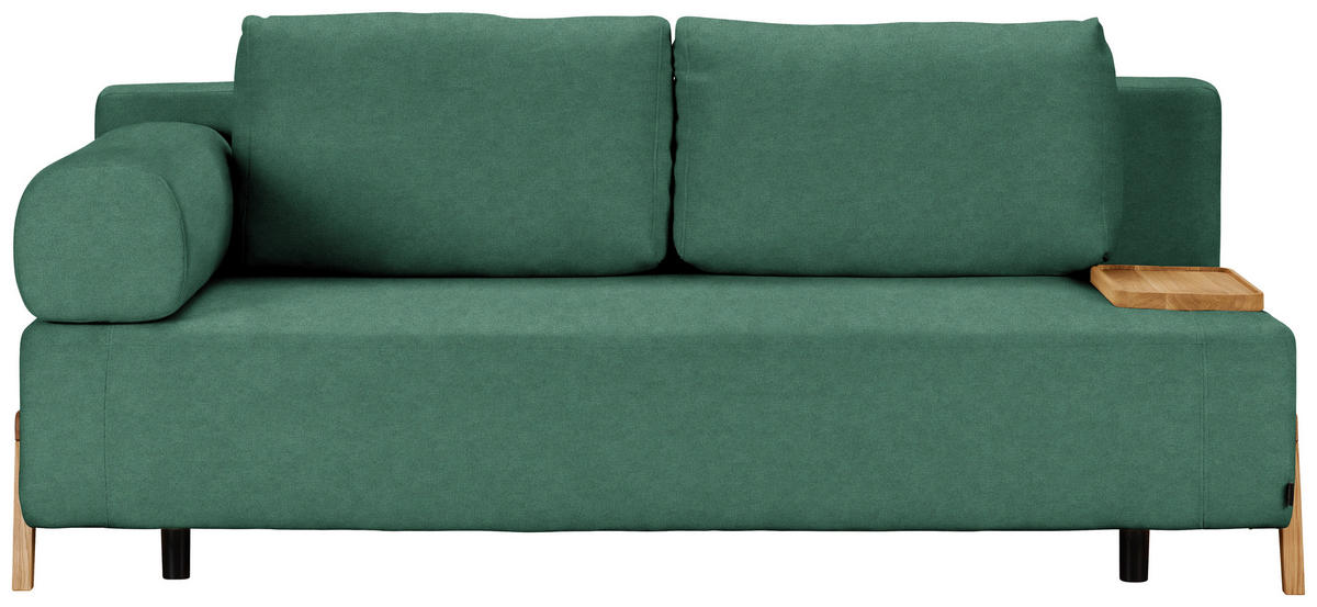 SCHLAFSOFA in Holz, Textil Türkis  - Türkis/Naturfarben, Design, Holz/Textil (211/88/102cm) - Niels Andersson