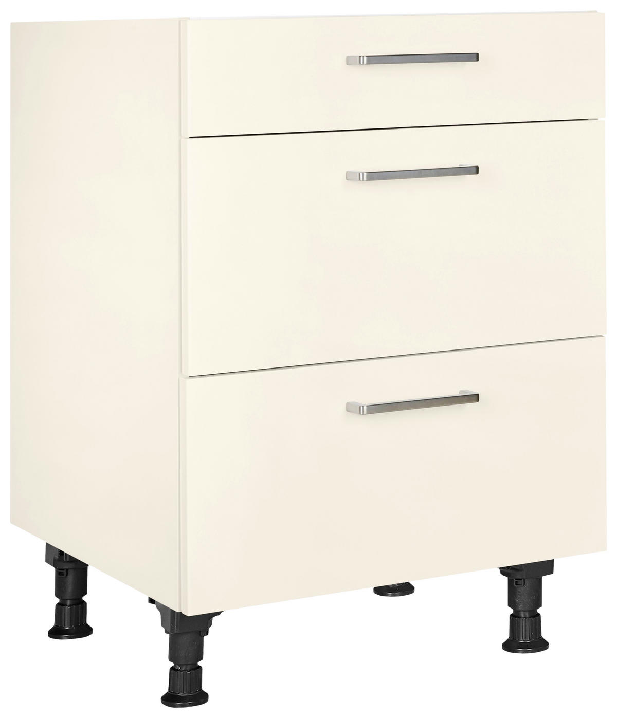 SCHUBKASTENUNTERSCHRANK 60/87/56 cm  in Magnolie  - Edelstahlfarben/Magnolie, MODERN, Holzwerkstoff/Metall (60/87/56cm) - Nobilia