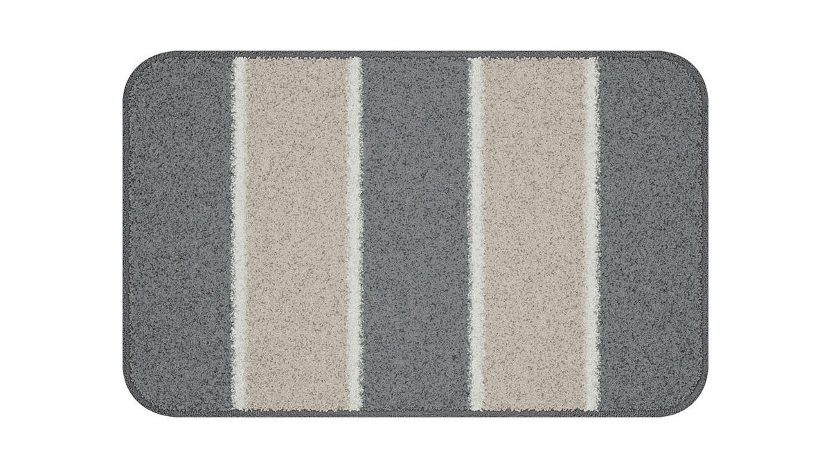 BADEMATTE Anthrazit 50/80 cm  - Anthrazit, Basics, Kunststoff/Textil (50/80cm) - Grund