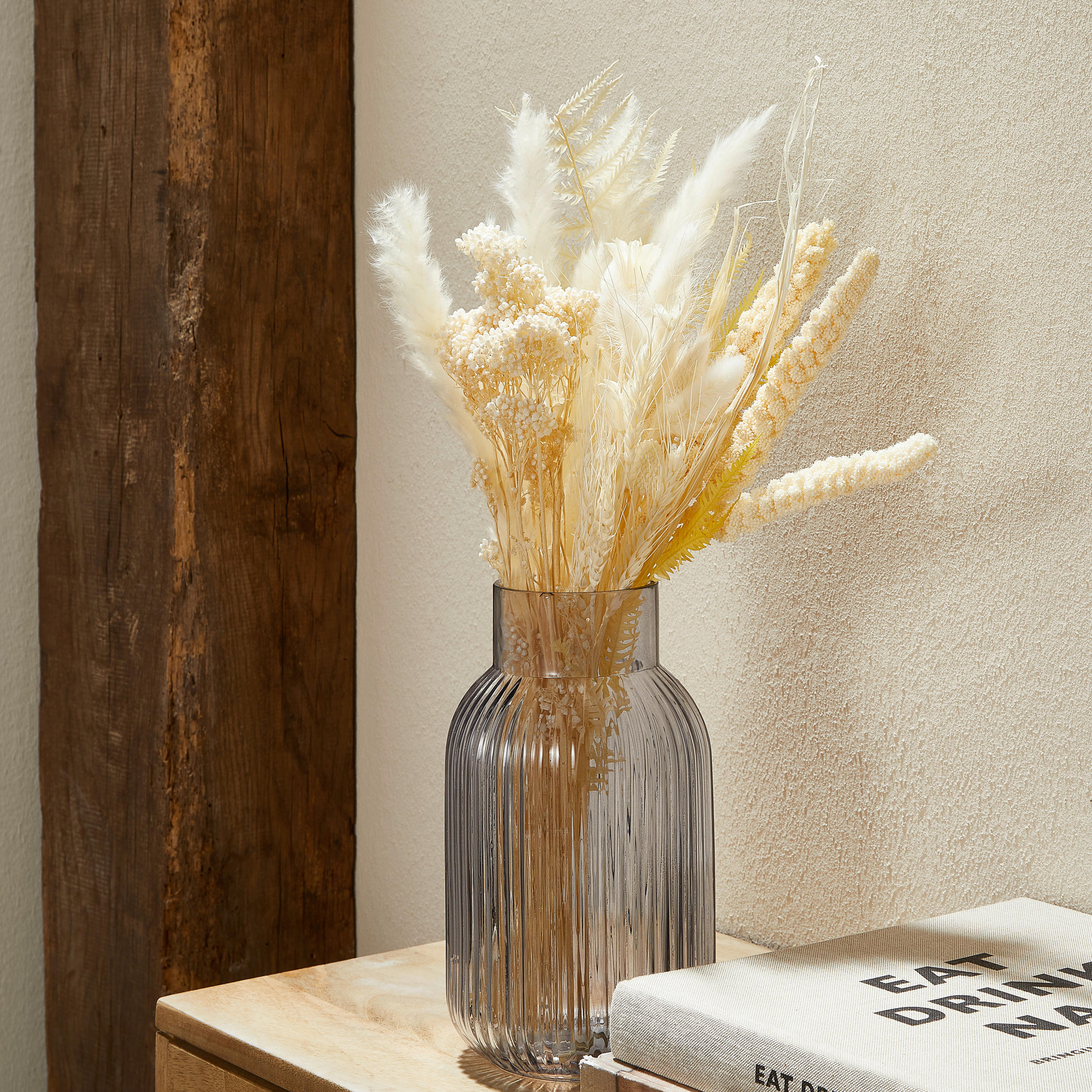 TROCKENBLUMENSTRAUß - Naturfarben, Basics (45cm)