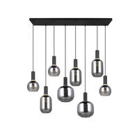 HÄNGELEUCHTE 120/32,5/150 cm  - Chromfarben/Schwarz, Basics, Glas/Metall (120/32,5/150cm) - Trio Leuchten