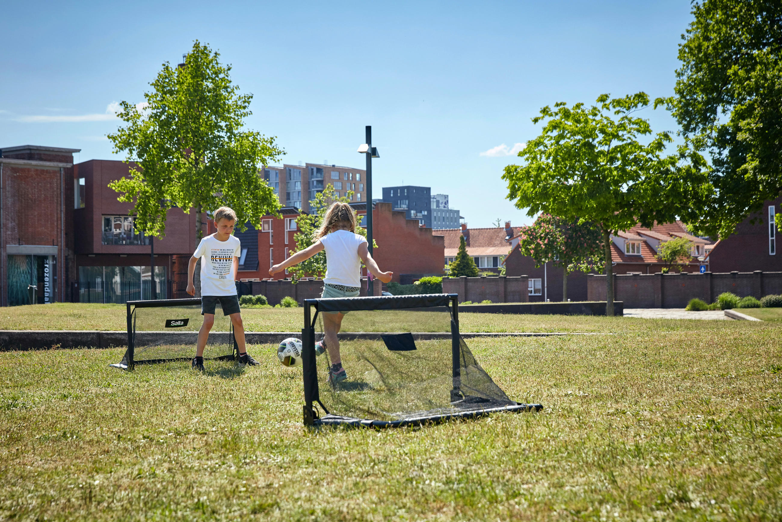 FUßBALLTOR - Schwarz, KONVENTIONELL, Metall (100/60/60cm) - Salta