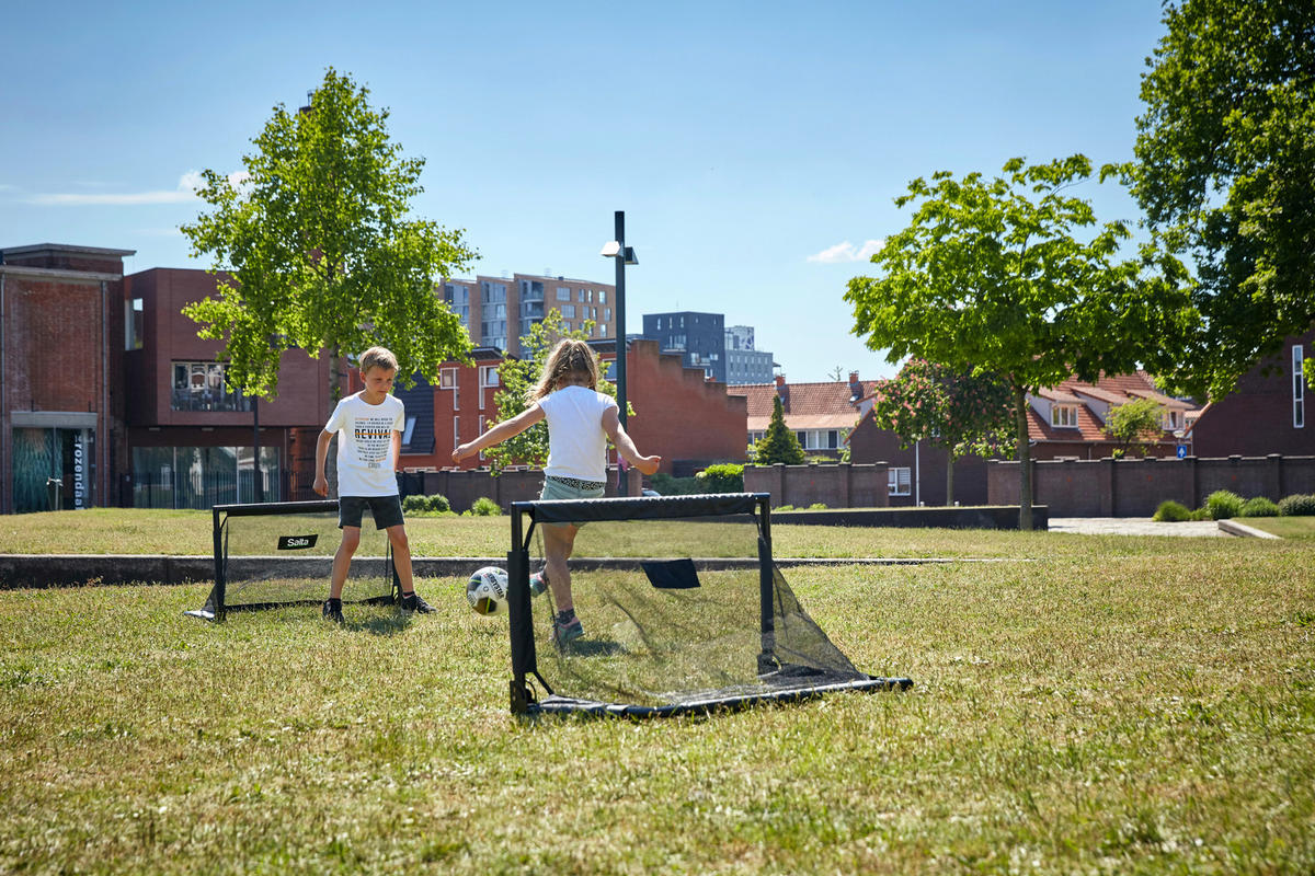 FUßBALLTOR  - Schwarz, KONVENTIONELL, Metall (100/60/60cm) - Salta