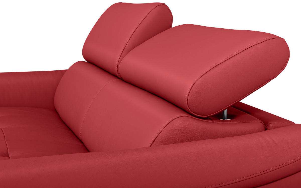 SCHLAFSOFA in Textil, Leder Rot  - Rot, Design, Leder/Textil (203/77-98/103cm) - MID.YOU
