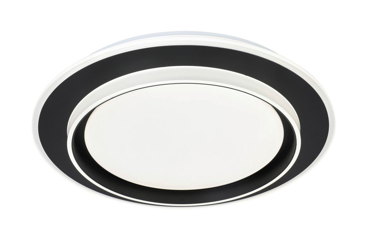 LED PLAFONJERA  - bela/crna, Trendi, metal/plastika (39/6cm) - Novel