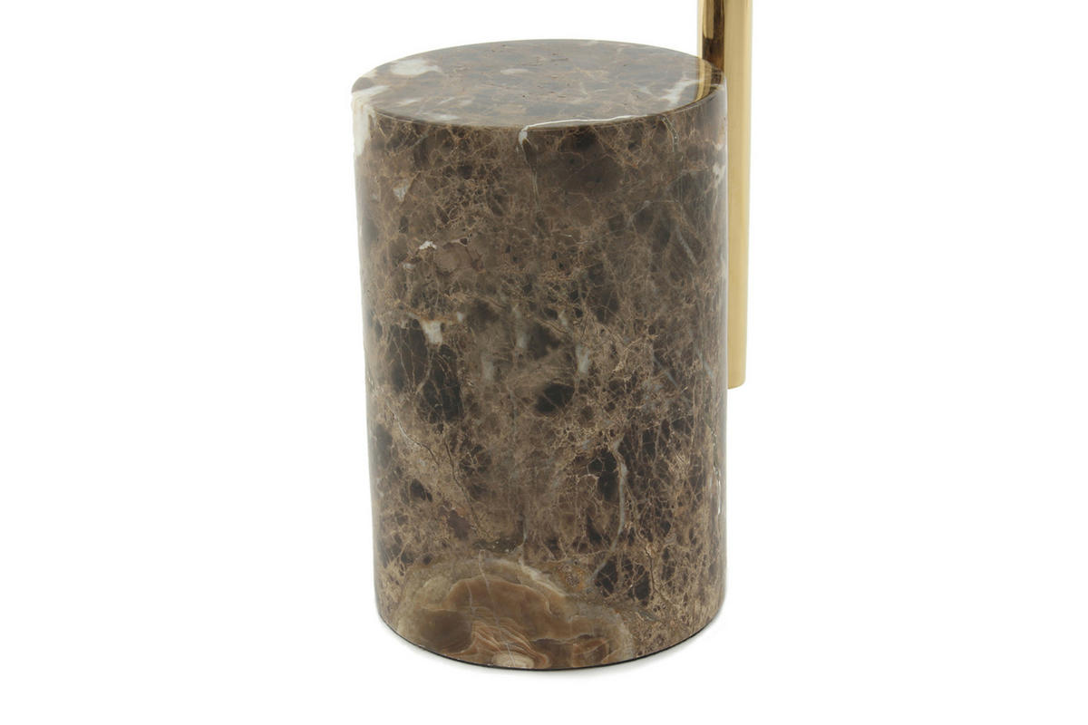 BEISTELLTISCH in Metall, Stein 40/40/54 cm  - Design, Stein/Metall (40/40/54cm) - Kayoom