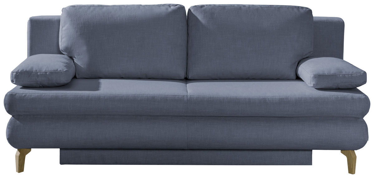 ROZKLADACIA POHOVKA, textil, sivá - sivá/chrómová, Design, kov/textil (200/91/92cm) - Novel