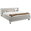 POLSTERBETT Beleuchtung 180/200 cm  in Taupe  - Taupe/Schwarz, MODERN, Textil/Metall (180/200cm) - Novel