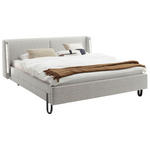POLSTERBETT Beleuchtung 180/200 cm  in Taupe  - Taupe/Schwarz, MODERN, Textil/Metall (180/200cm) - Novel