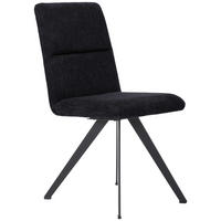 STUHL Webstoff Schwarz  - Schwarz, Design, Textil/Metall (46/91/61cm) - Novel