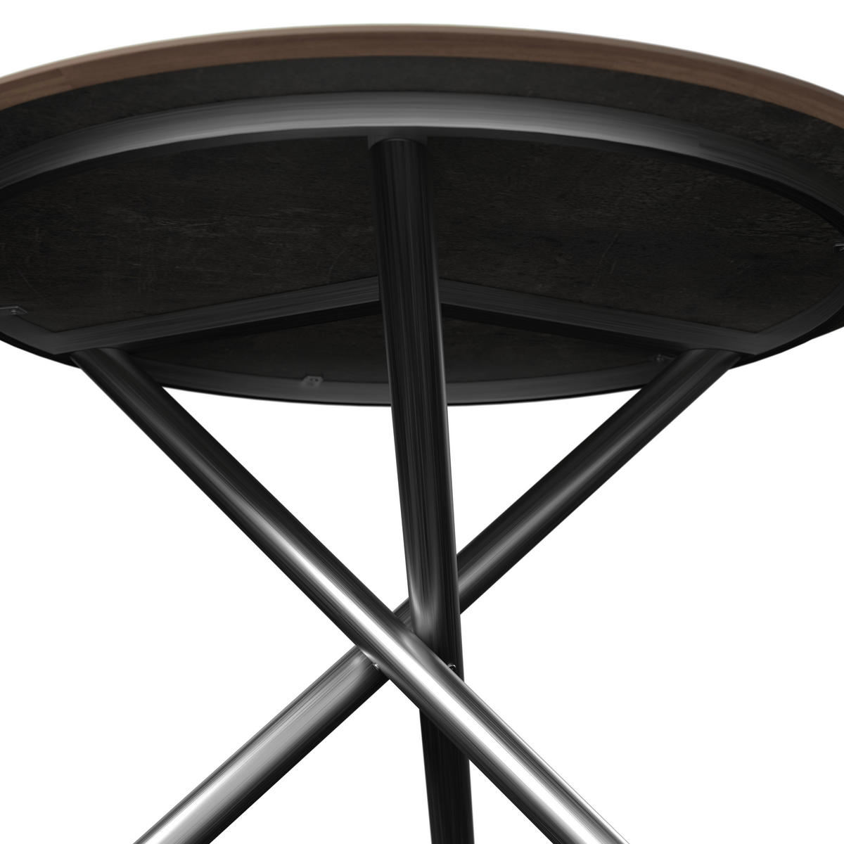 GARTENTISCH 110/110/75 cm Metall, Kunststoff rund  - Edelstahlfarben, Design, Kunststoff/Metall (110/110/75cm) - Ambia Garden