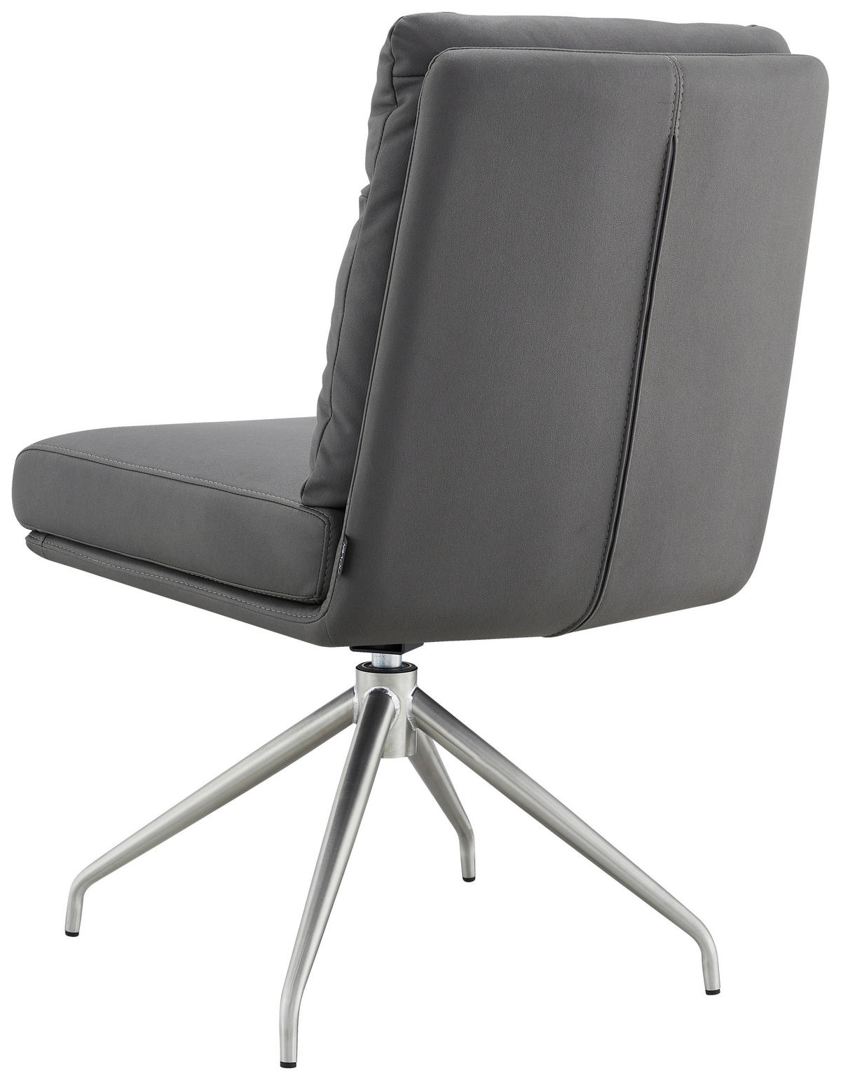 STUHL - Edelstahlfarben/Grau, Design, Textil/Metall (51,5/89,5/65cm) - Novel