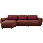 ECKSOFA  in Chenille Bordeaux  190/340 cm  - Bordeaux/Rot, Design, Kunststoff/Textil (190/340cm) - Belluti