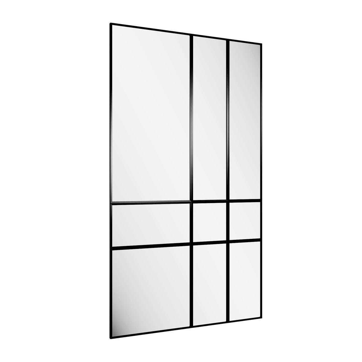 DEKOSPIEGEL    in rechteckig  - Schwarz, Basics, Glas/Holz (140/245/2.5cm)