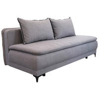 SCHLAFSOFA MOLISS  mit Liegefunktion Flachgewebe Grau  - Schwarz/Grau, Basics, Textil/Metall (202/98/78cm) - Livetastic