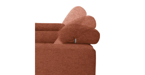 ECKSOFA  in Mikrofaser Rostfarben  207/301 cm  - Rostfarben/Schwarz, Design, Textil/Metall (207/301cm) - Xora