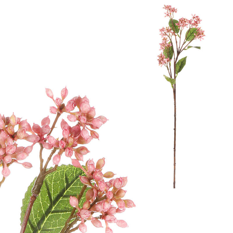 UMĚLÁ KVĚTINA 63 cm - modrá/pink, Basics, plast (63cm)