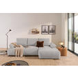 ECKSOFA  in Webstoff Hellgrau  - Hellgrau/Schwarz, KONVENTIONELL, Kunststoff/Textil (282/162cm) - Carryhome