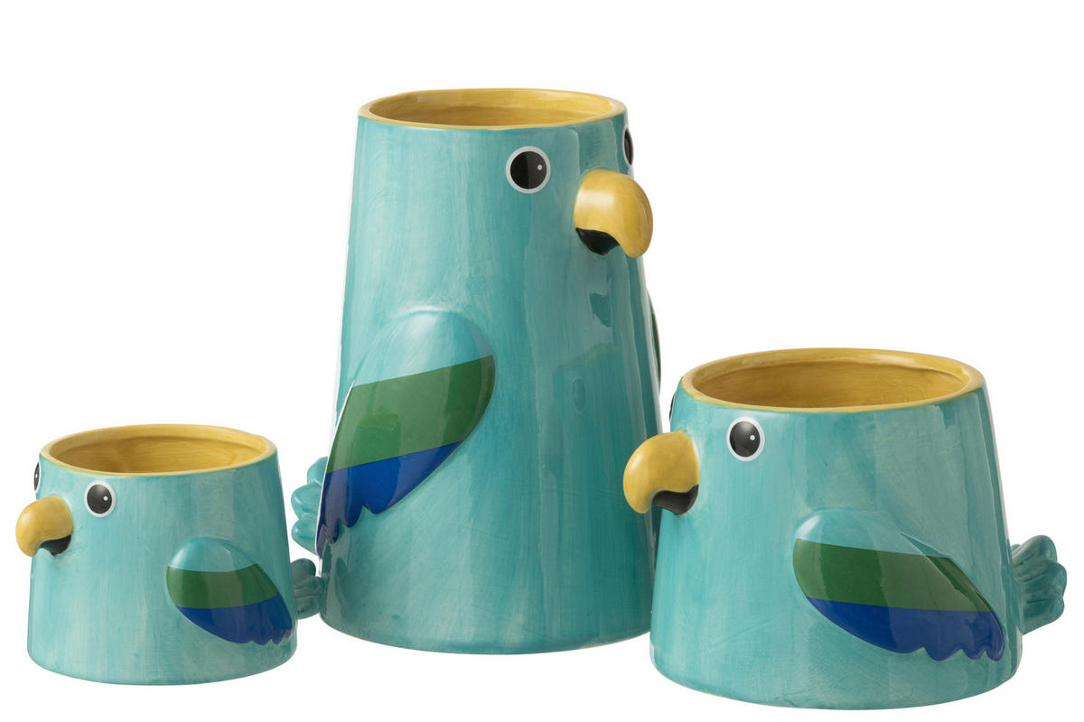 DEKOVASE  - Hellblau/Grün, Basics, Keramik (20/16/22,3cm)