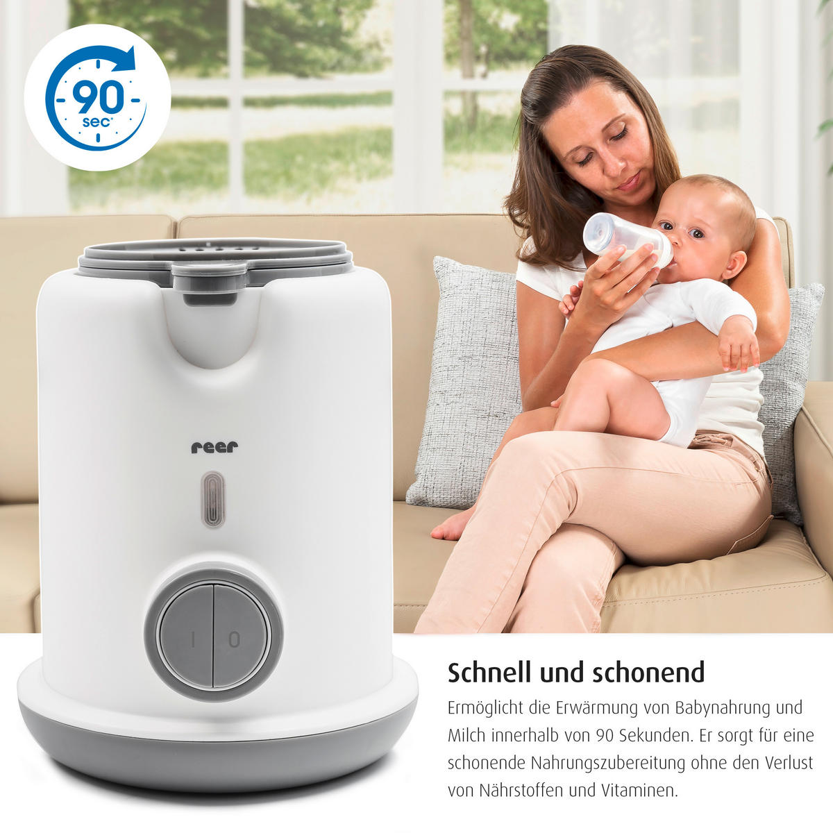 BABYKOSTWÄRMER  - Weiß, Basics, Kunststoff (15,5/19,4/15,5cm) - Reer