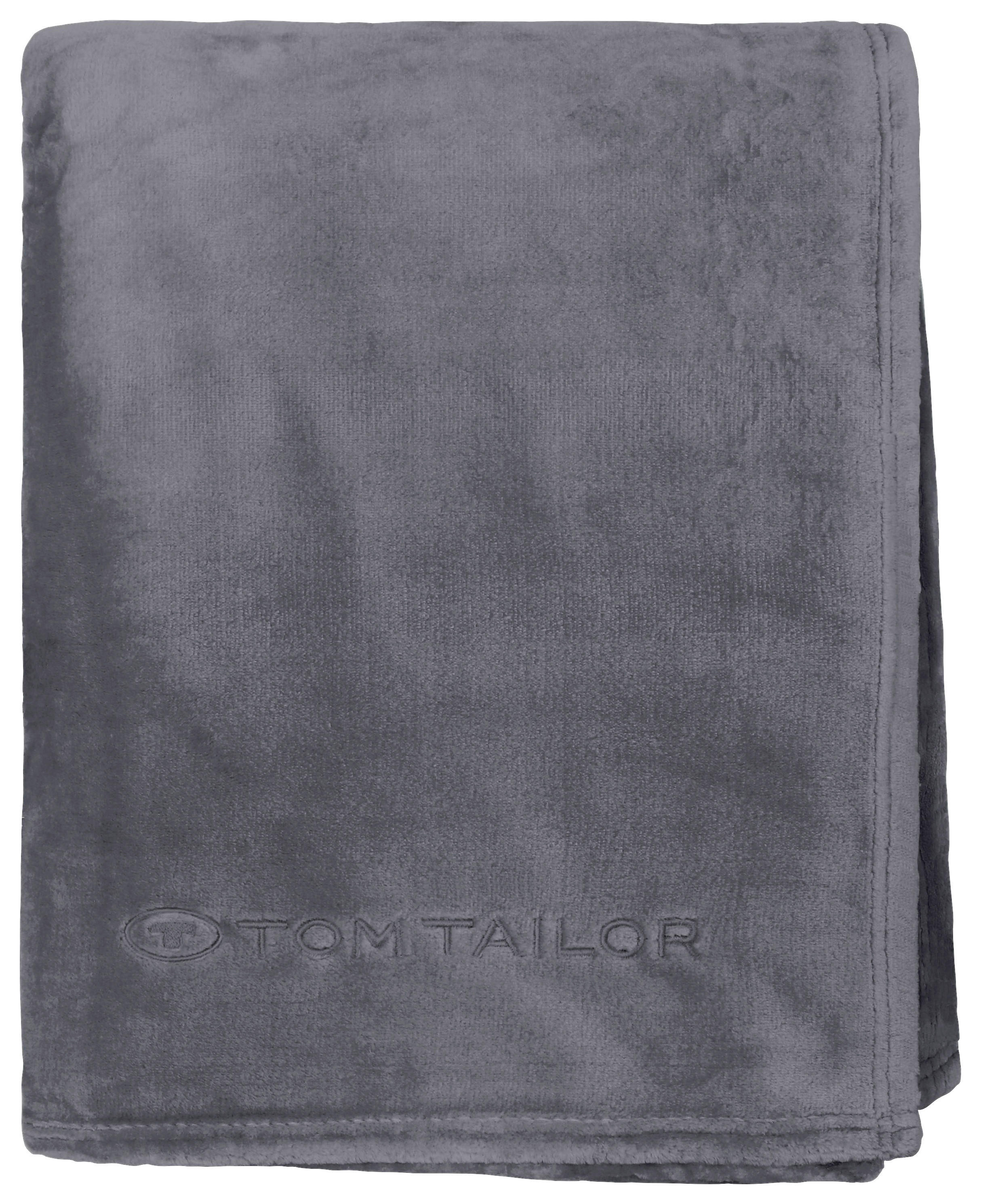DECKE 150/200 cm  - Dunkelgrau, KONVENTIONELL, Textil (150/200cm) - Tom Tailor