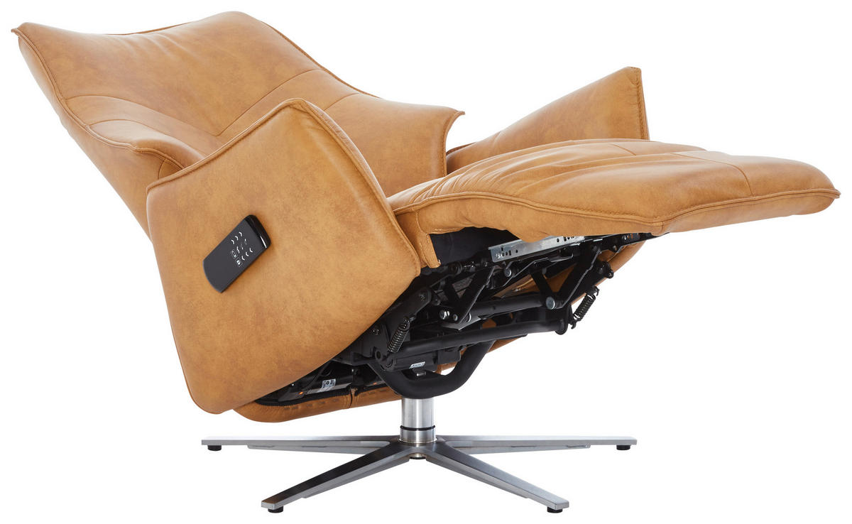 RELAXSESSEL Leder Currygelb  - Currygelb, Design, Leder/Metall (74/109/82cm) - Himolla