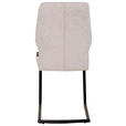 SCHWINGSTUHL in Eisen Mikrofaser - Beige/Schwarz, Design, Textil/Metall (45/91/62cm) - Xora